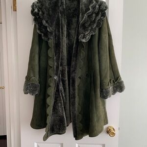 Christina Olive coat- warn in good condition